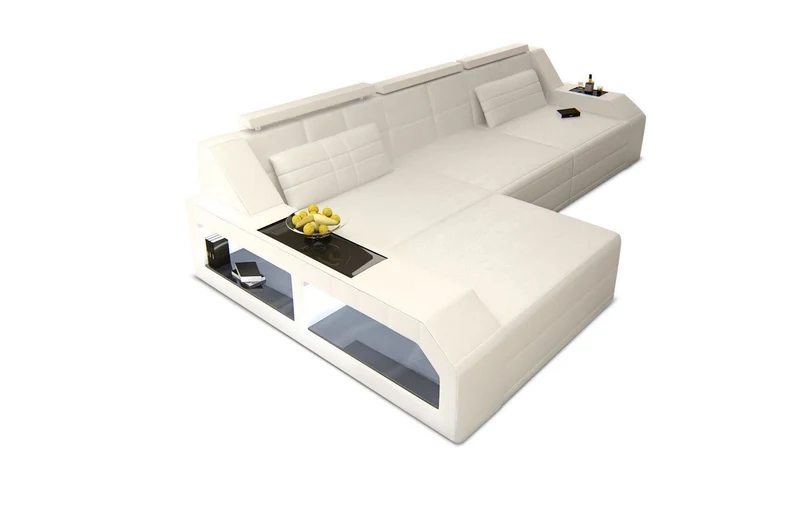 Couch Arezzo L-Form in Leder