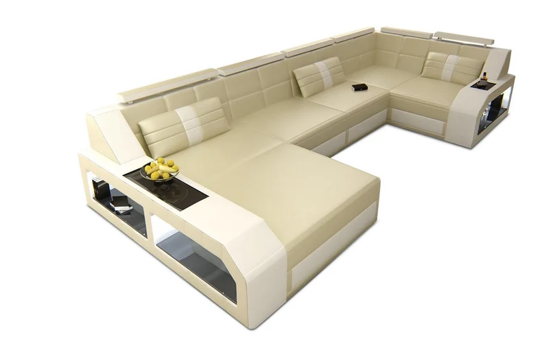 Leder Couch Arezzo U-Form