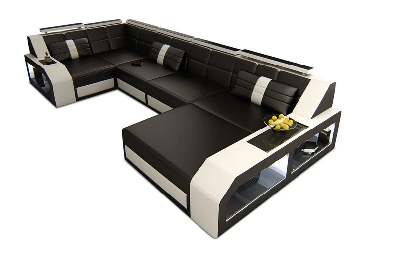 Leder Couch Arezzo U-Form