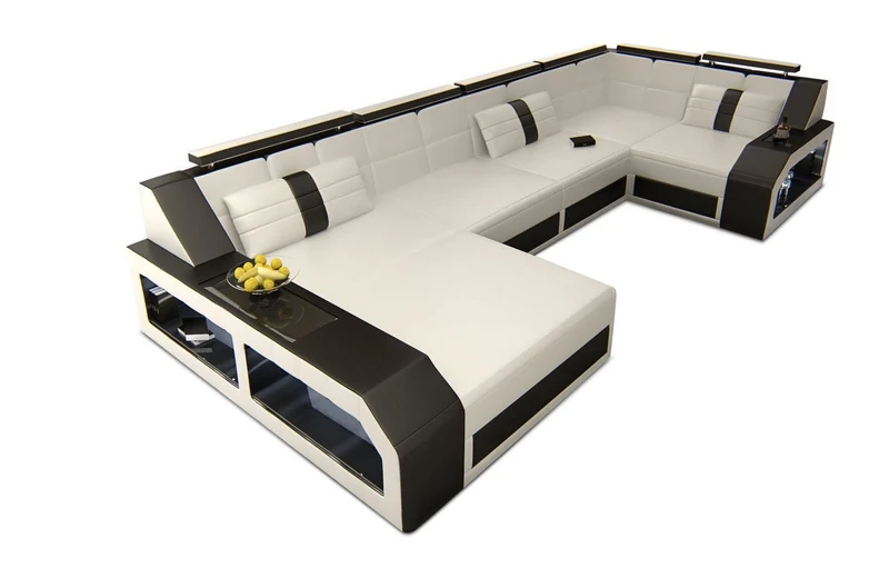 Leder Couch Arezzo U-Form