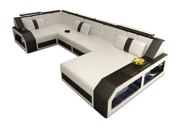 Leder Couch Arezzo U-Form