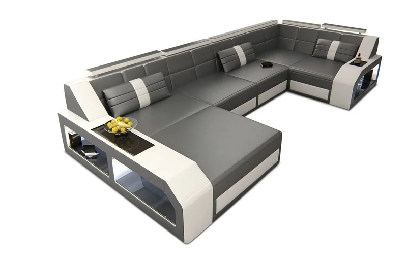 Leder Couch Arezzo U-Form
