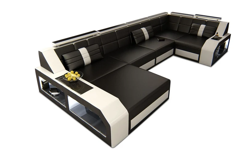 Leder Couch Arezzo U-Form