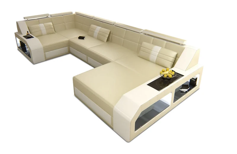 Leder Couch Arezzo U-Form