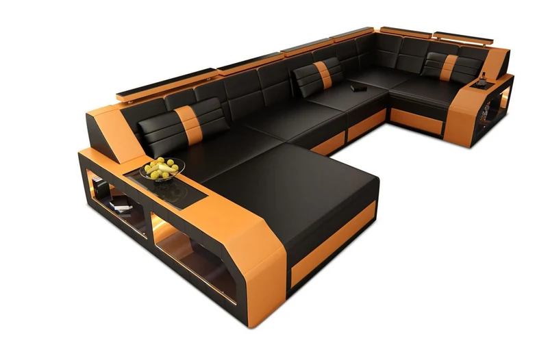 Leder Couch Arezzo U-Form