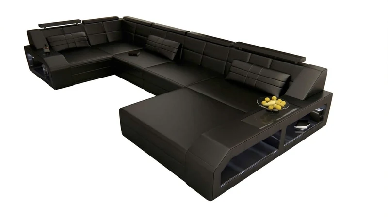 Leder Couch Arezzo U-Form
