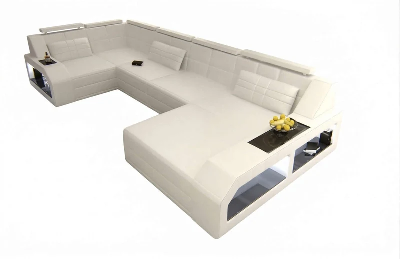 Leder Couch Arezzo U-Form