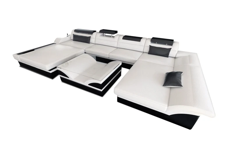 Wohnlandschaft Monza U-Form in Leder