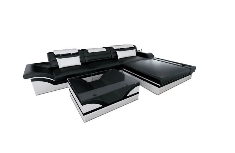 Ecksofa Parma L-Form in Leder