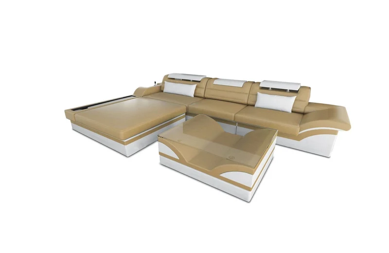 Ecksofa Parma L-Form in Leder
