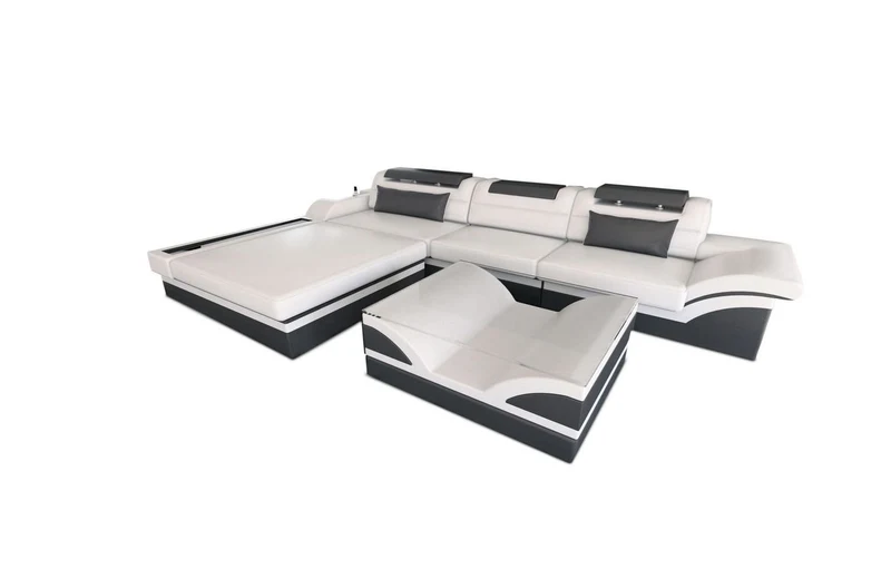 Ecksofa Parma L-Form in Leder