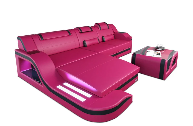 Ecksofa Palermo L-Form in Leder