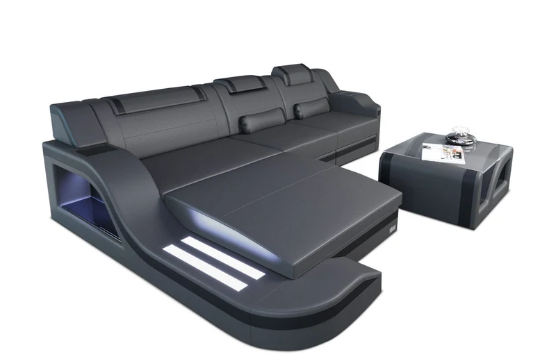 Ecksofa Palermo L-Form in Leder