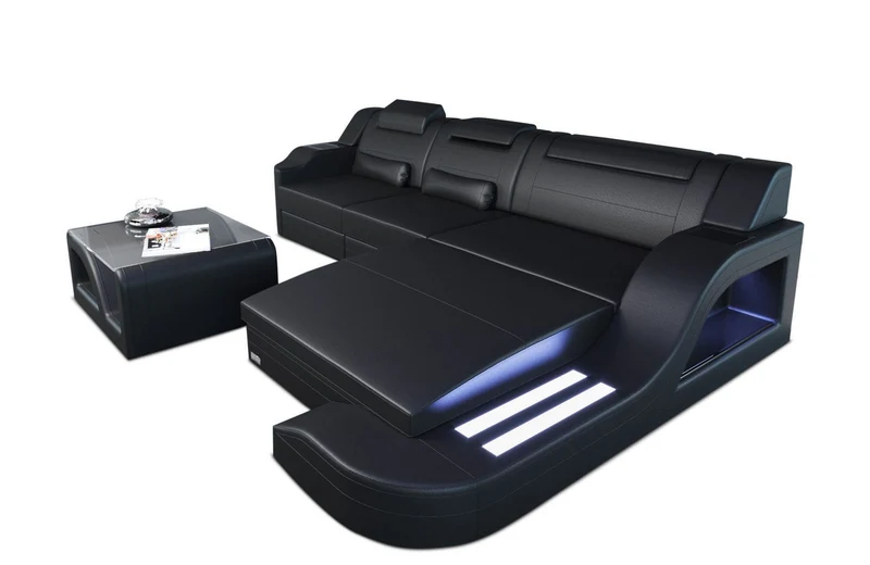 Ecksofa Palermo L-Form in Leder