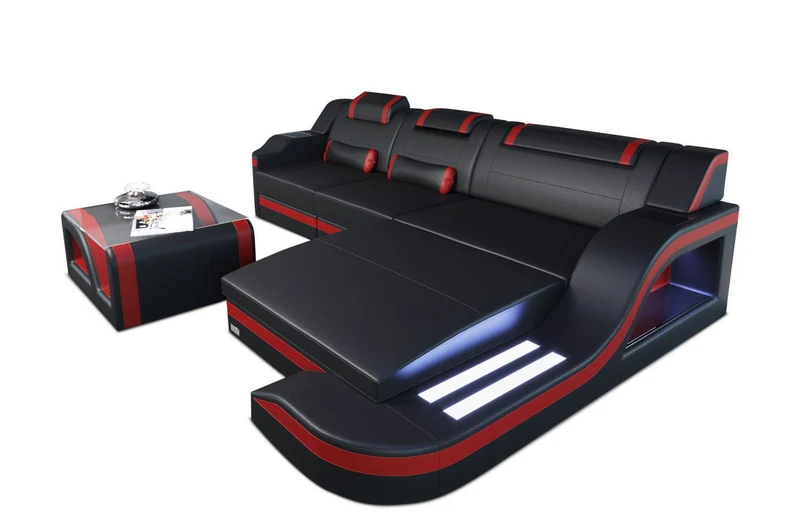 Ecksofa Palermo L-Form in Leder