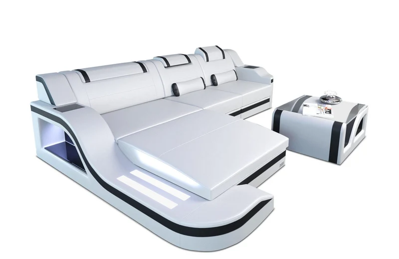 Ecksofa Palermo L-Form in Leder