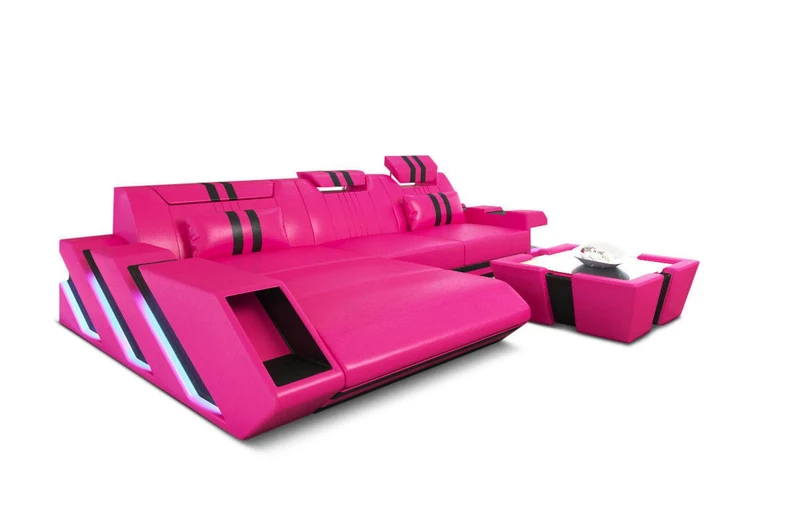 Ecksofa Apollonia L-Form aus Leder