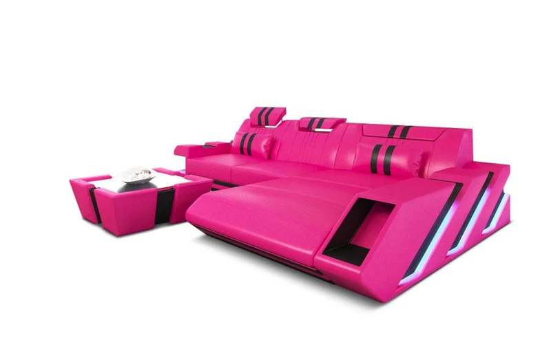 Ecksofa Apollonia L-Form aus Leder