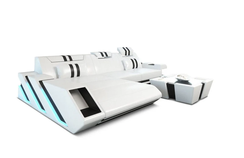 Ecksofa Apollonia L-Form aus Leder