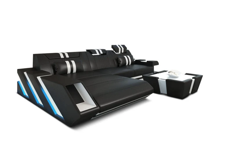 Ecksofa Apollonia L-Form aus Leder