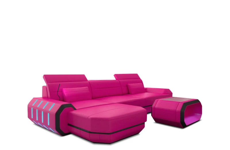 Ecksofa Roma L-Form aus Leder