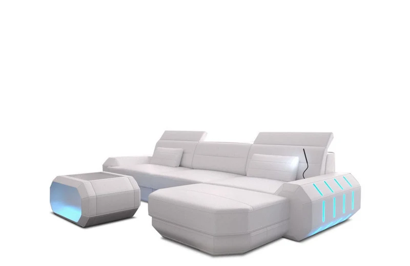 Ecksofa Roma L-Form aus Leder