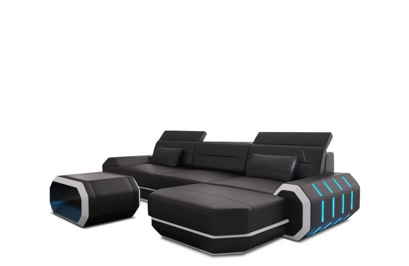 Ecksofa Roma L-Form aus Leder
