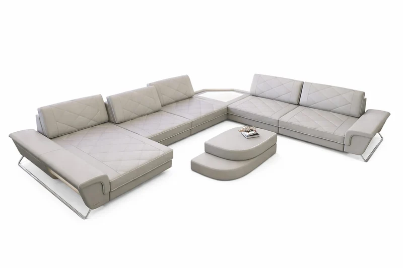 Wohnlandschaft Ferrara XXL U-Form in Leder