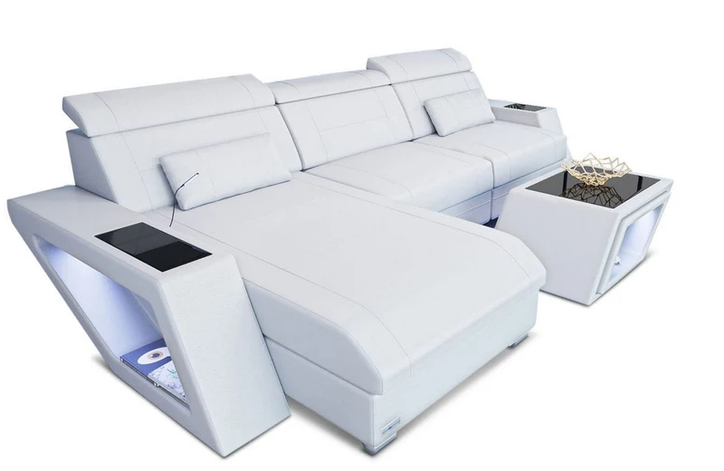 Ecksofa Catania Eleganz L-Form aus Leder