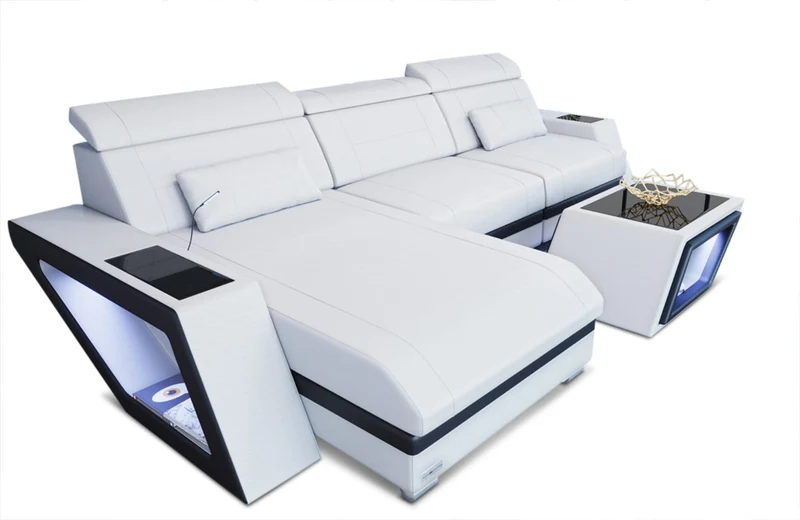 Ecksofa Catania Eleganz L-Form aus Leder