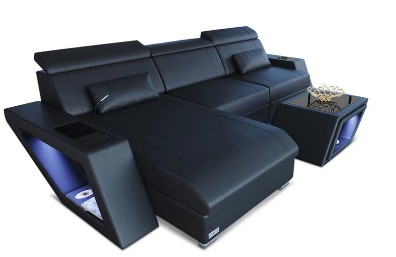 Ecksofa Catania Eleganz L-Form aus Leder