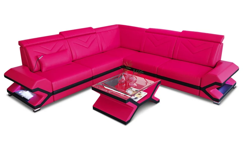 Ecksofa Sorrento L-Form aus Leder
