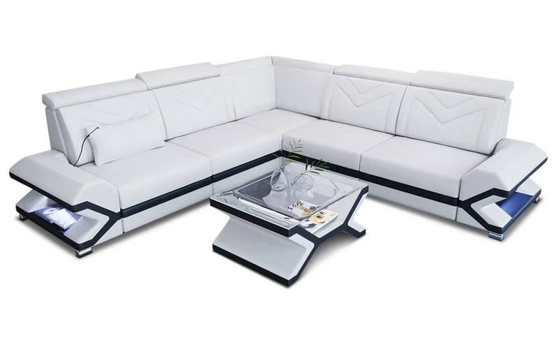 Ecksofa Sorrento L-Form aus Leder