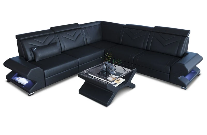 Ecksofa Sorrento L-Form aus Leder