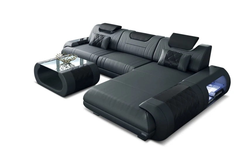 Ecksofa Rimini L-Form aus Leder