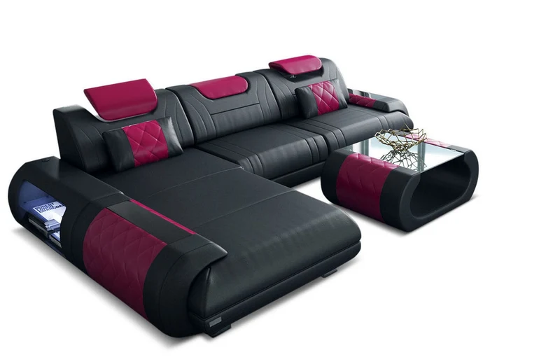Ecksofa Rimini L-Form aus Leder