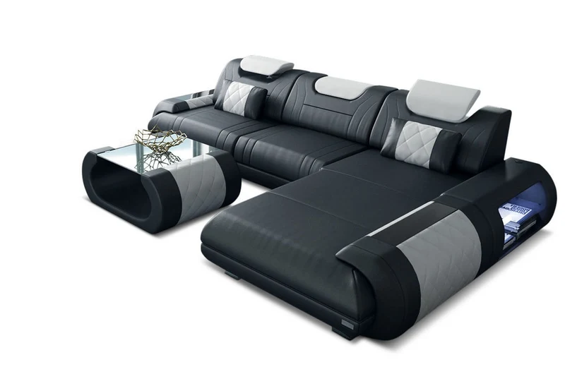 Ecksofa Rimini L-Form aus Leder
