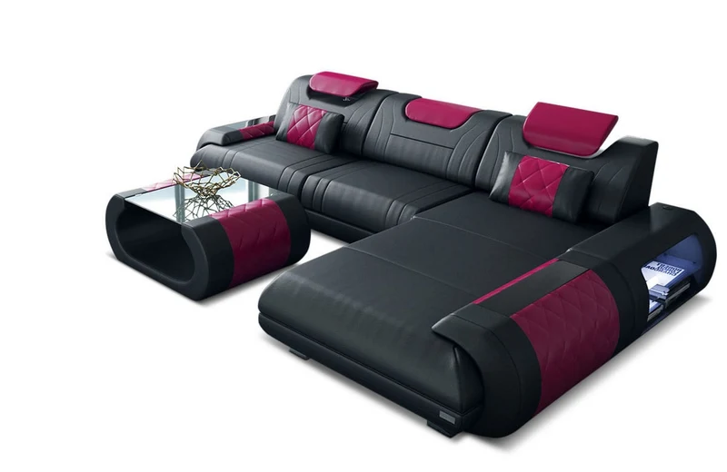 Ecksofa Rimini L-Form aus Leder