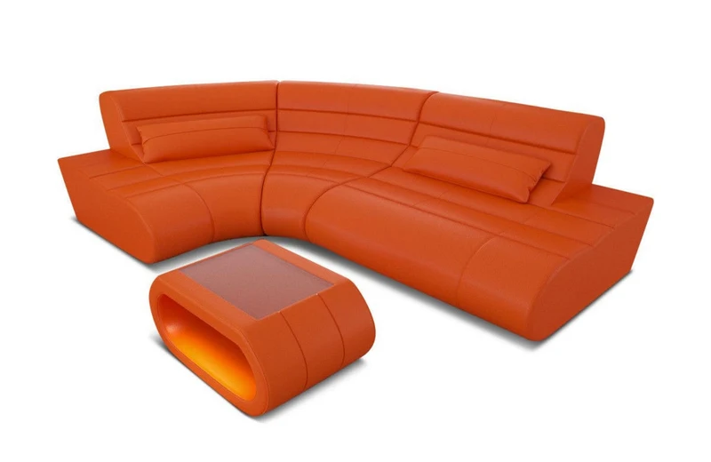 Mini Sofa Concept Kompakt L-Form aus Leder