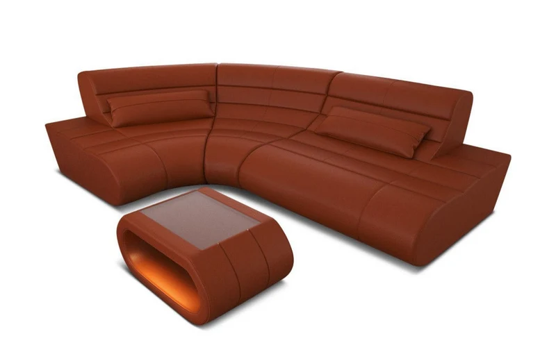 Mini Sofa Concept Kompakt L-Form aus Leder