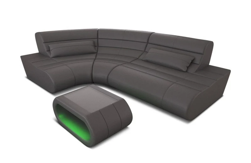 Mini Sofa Concept Kompakt L-Form aus Leder