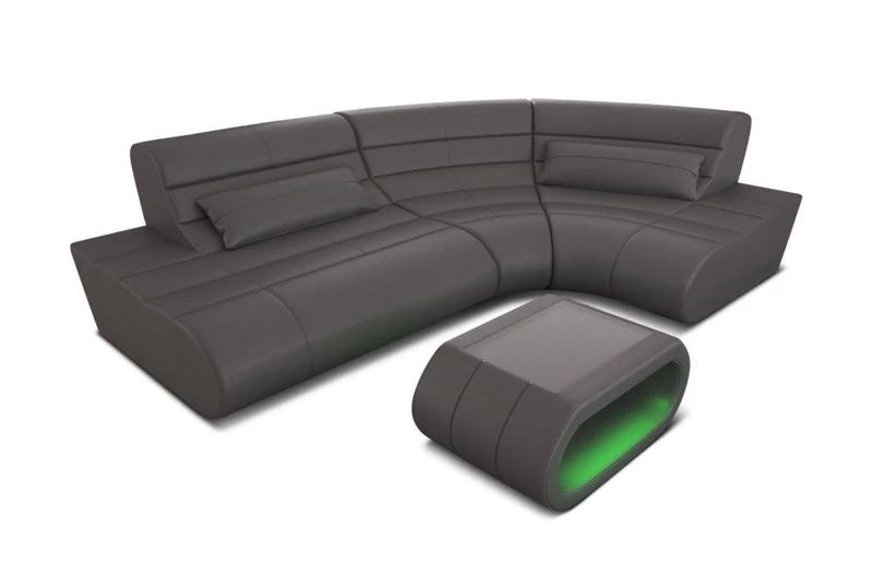 Mini Sofa Concept Kompakt L-Form aus Leder