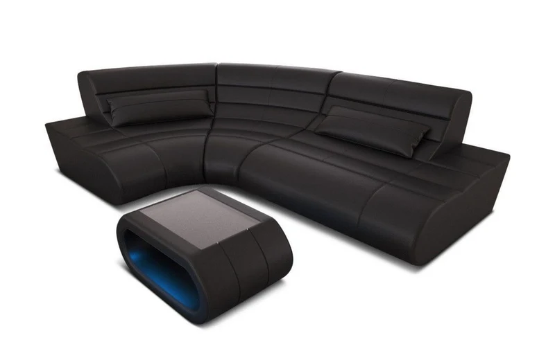Mini Sofa Concept Kompakt L-Form aus Leder