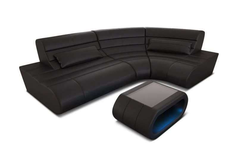 Mini Sofa Concept Kompakt L-Form aus Leder