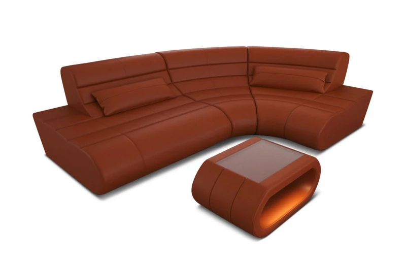 Mini Sofa Concept Kompakt L-Form aus Leder