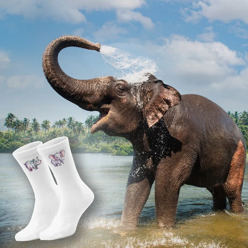 epicsocks Wilde Freunde Elefant und Nilpferd Socken in 37-41 im Paar