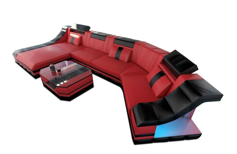 Leder Couch Turino C-Form