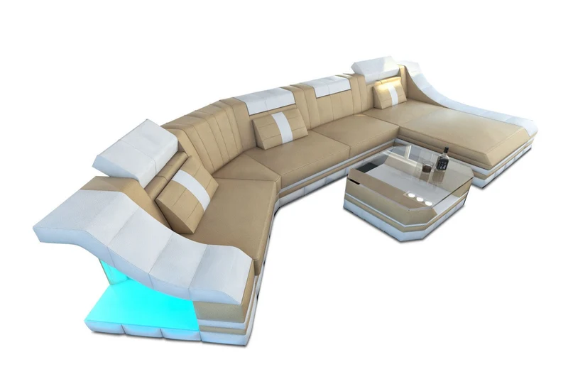 Leder Couch Turino C-Form