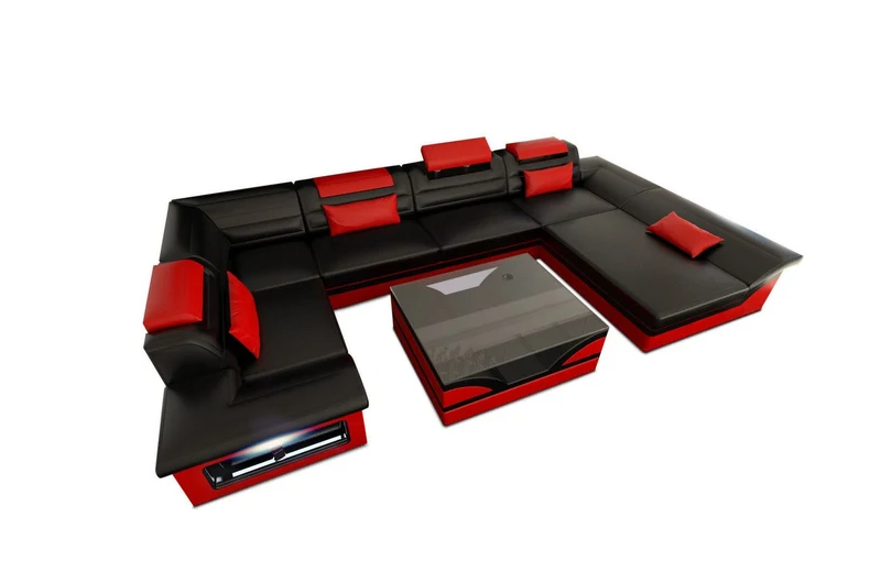 Sofa Enzo U-Form in Leder