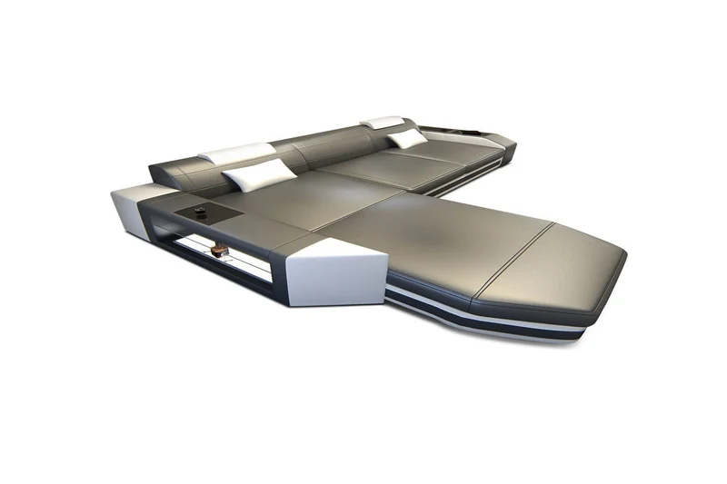 Ecksofa Prato L-Form in Leder